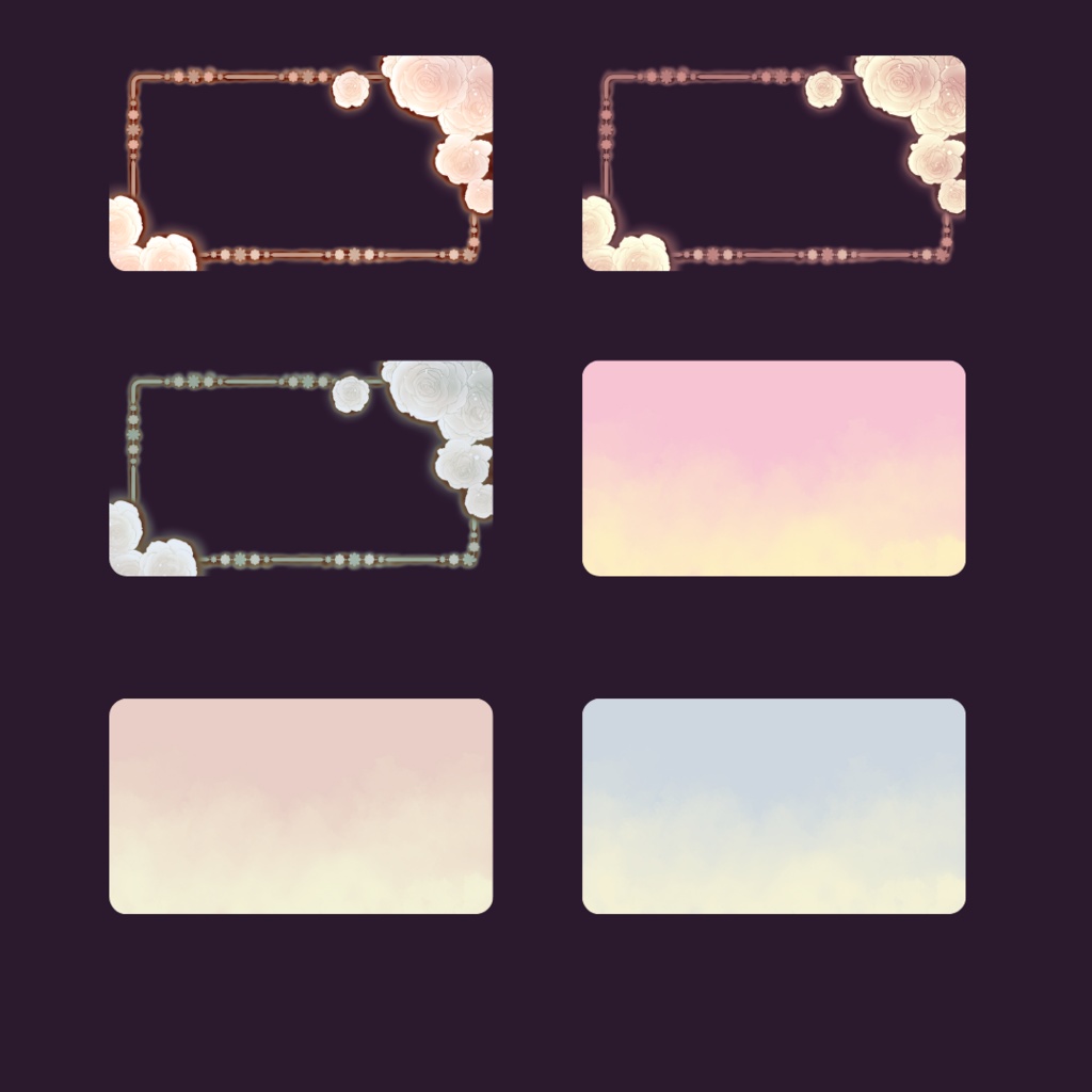 背景素材012【春の花2/フレーム&背景】