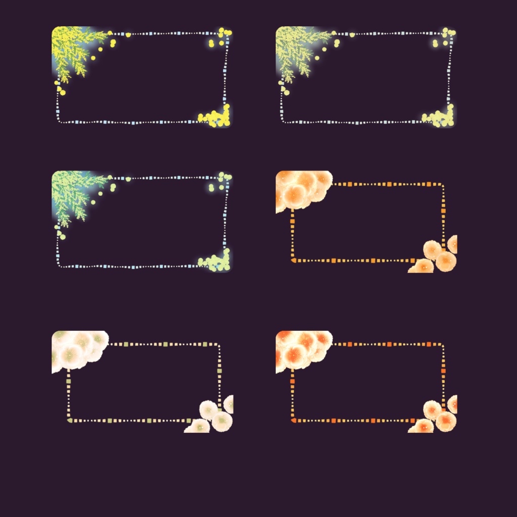 背景素材012【春の花2/フレーム&背景】