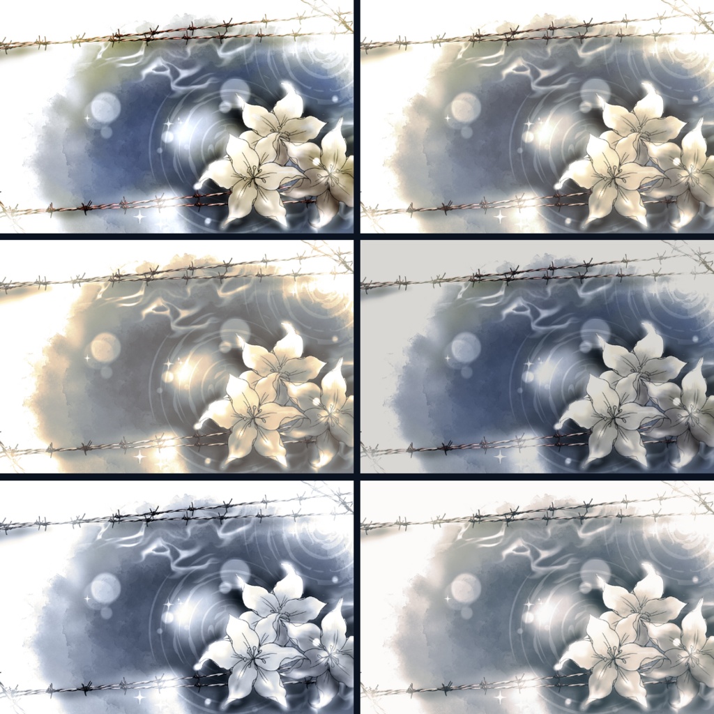 背景用素材017【夏の花・陰】