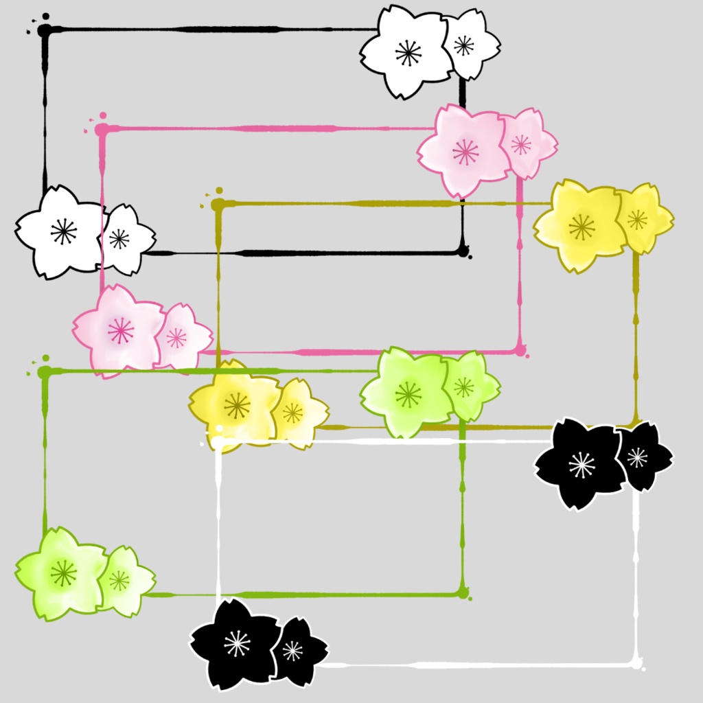 背景用素材021【フレーム&背景】