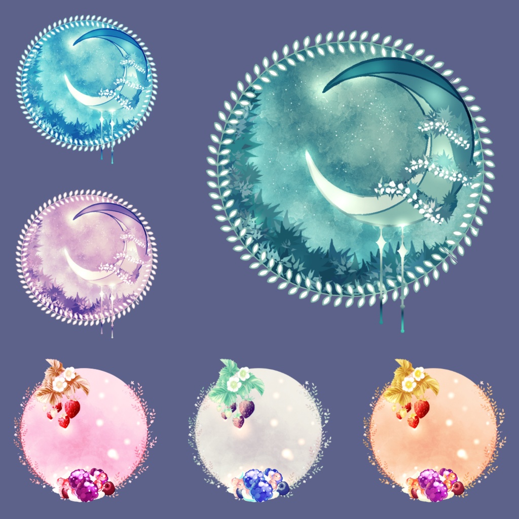 枠素材007【円形5】