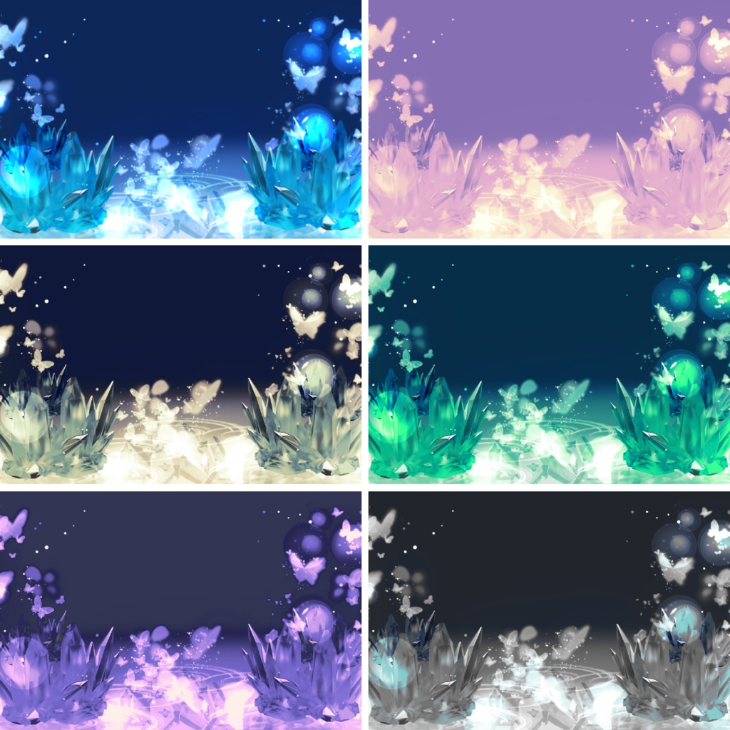 背景用素材024【蝶と光】