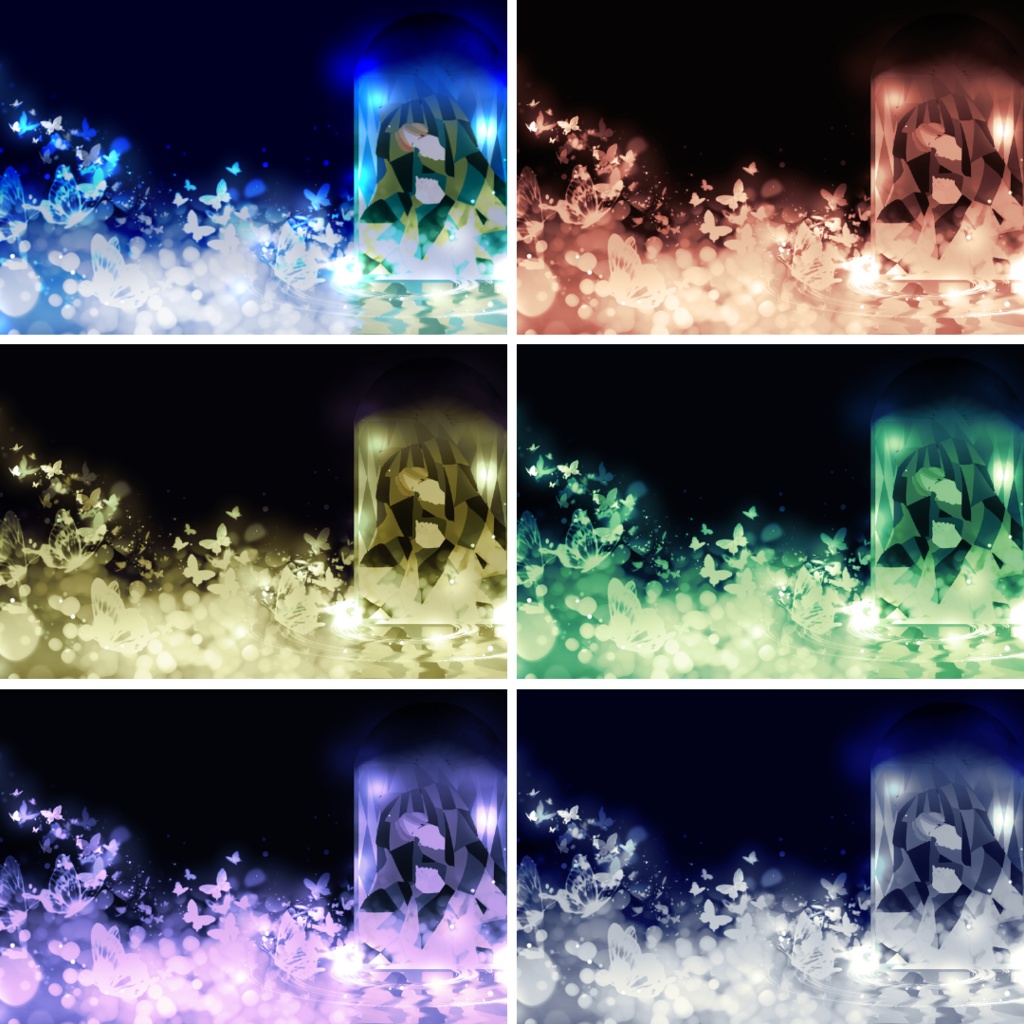 背景用素材024【蝶と光】