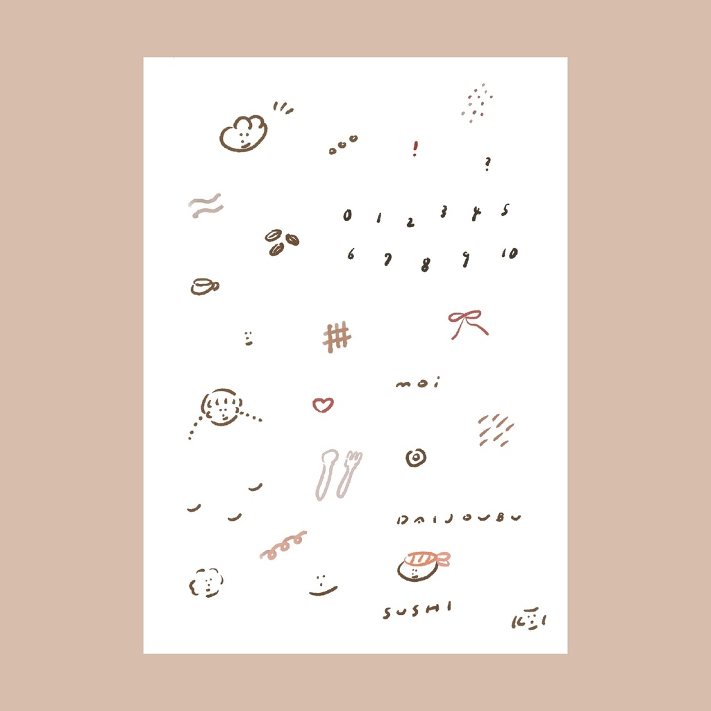 ゆるいミニミニタトゥーシール 