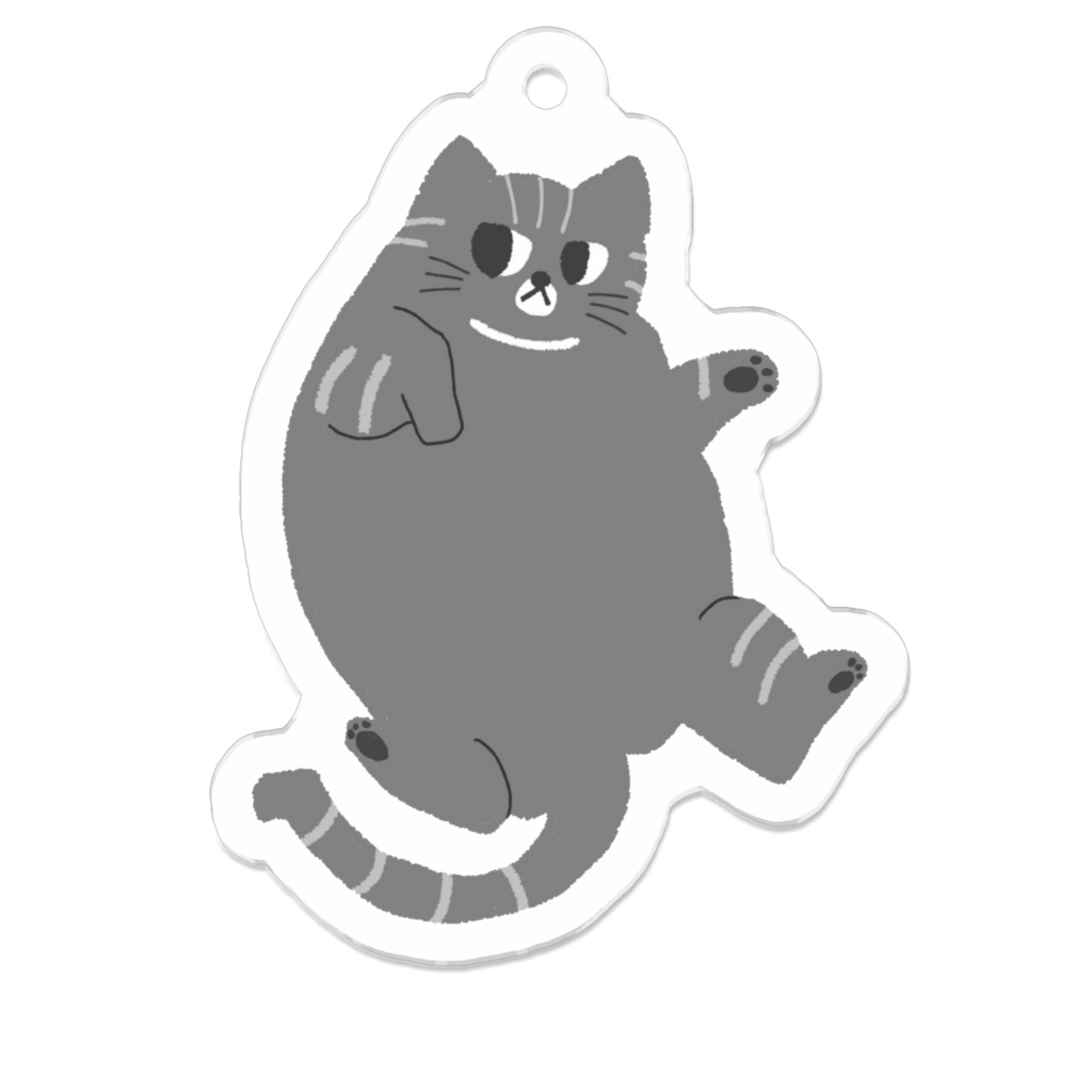 ヘソ天ネコさん アクリルキーホルダー