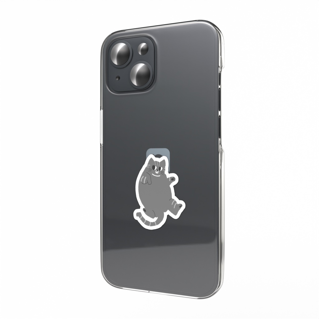 ヘソ天ネコさん ステッカー