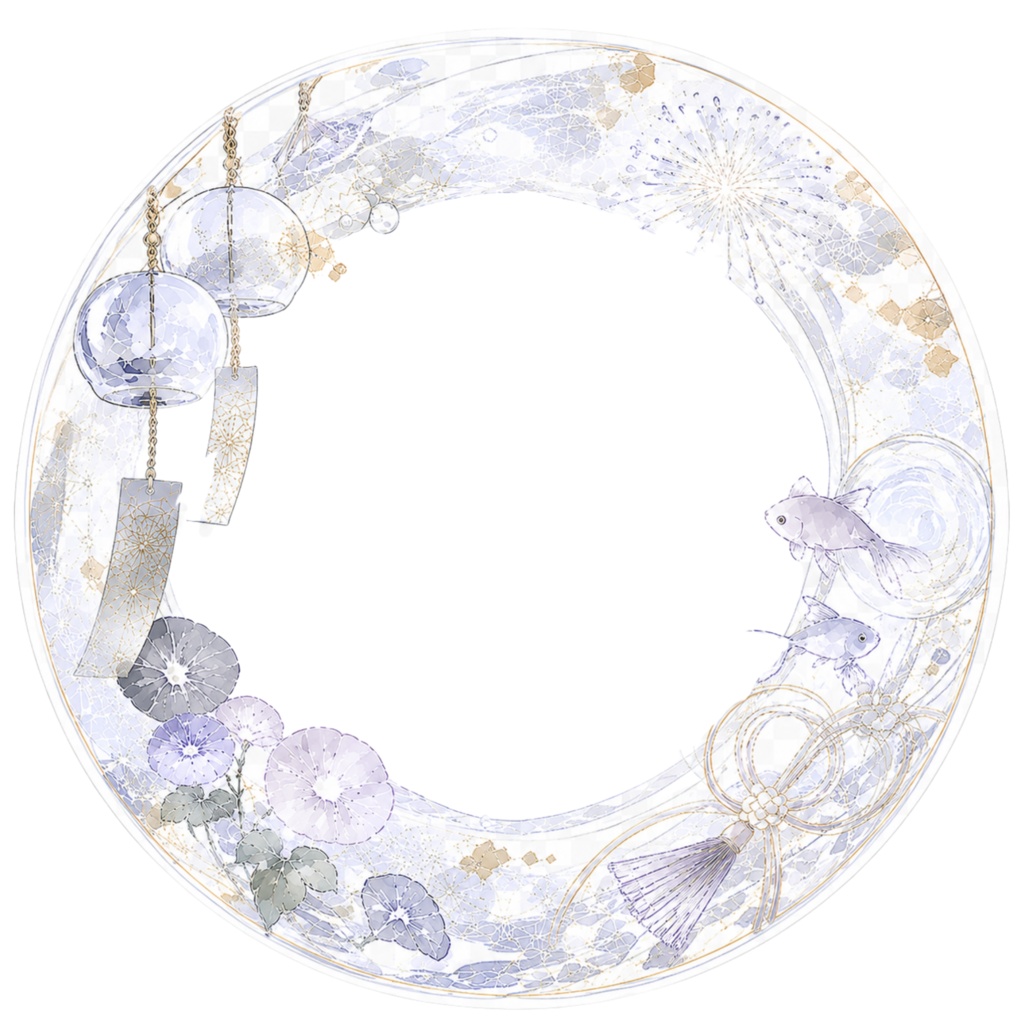 【夏風アイコンリング|水色 / 紫 / 白銀 / 青】