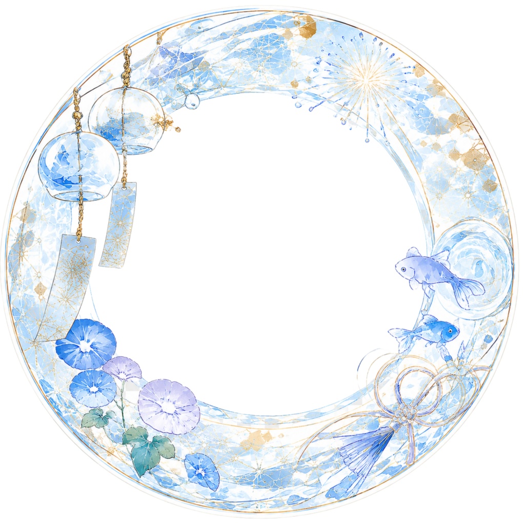 【夏風アイコンリング|水色 / 紫 / 白銀 / 青】