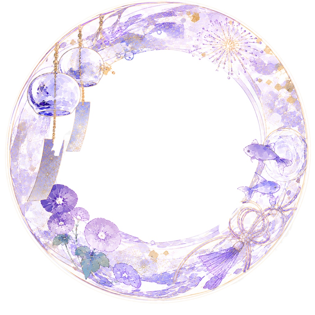 【夏風アイコンリング|水色 / 紫 / 白銀 / 青】