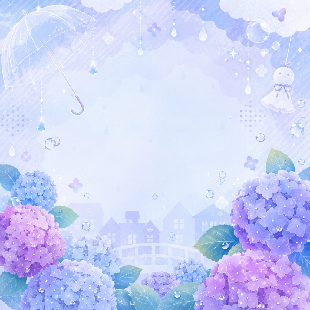 【IRIAM・配信者向け】梅雨の雑談サムネ&タグ素材セット☔️