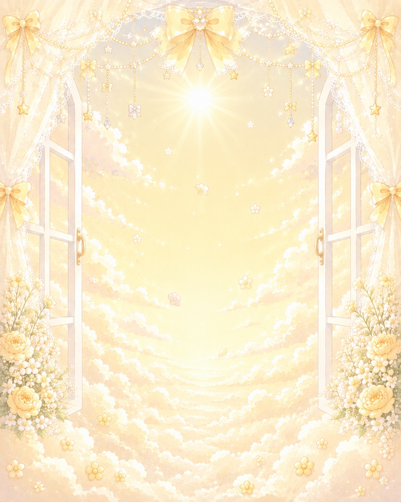 ☁️ふんわり空窓背景素材☁️