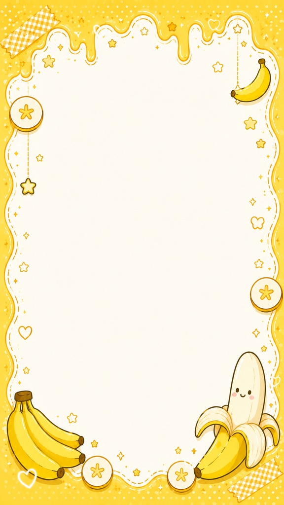 【無料】バナナデザインセット|IRIAM・VTuber・SNS素材【商用利用OK】