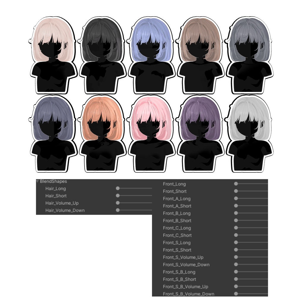 【Sale】 ★ Midnight Reverie Hair ★ 【PB】 【10 Avatars】