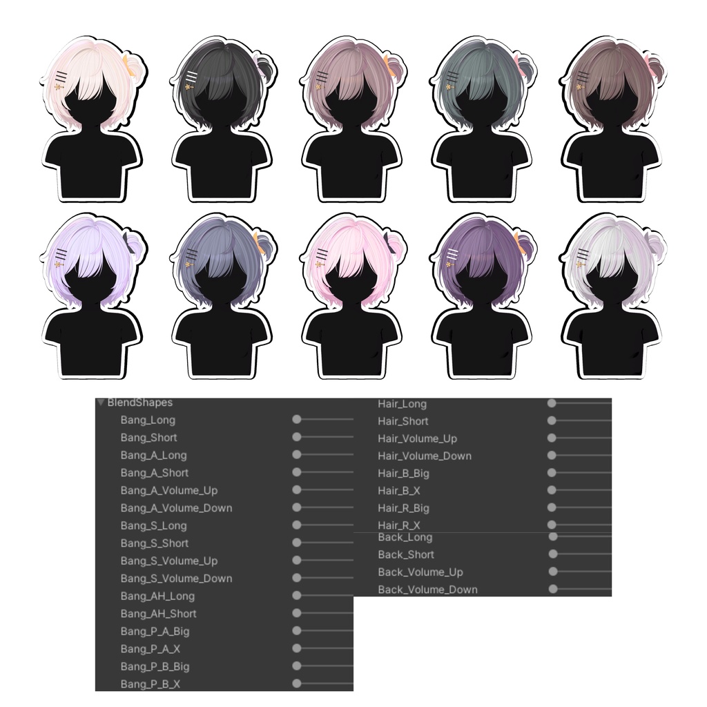 ★Pony Peep Hair ★ 【PB】 【10 Avatars】