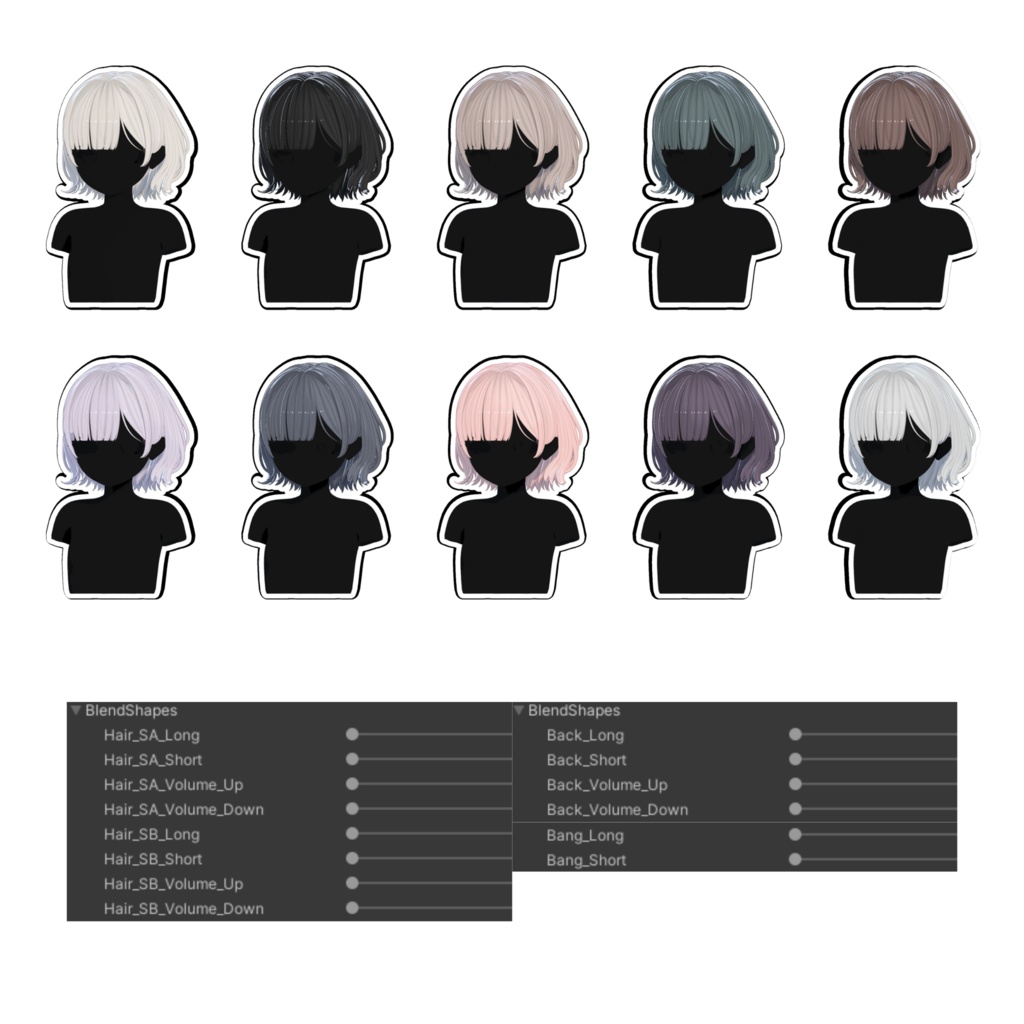 ★Purr Nocturne Hair ★【PB】【10 Avatars】