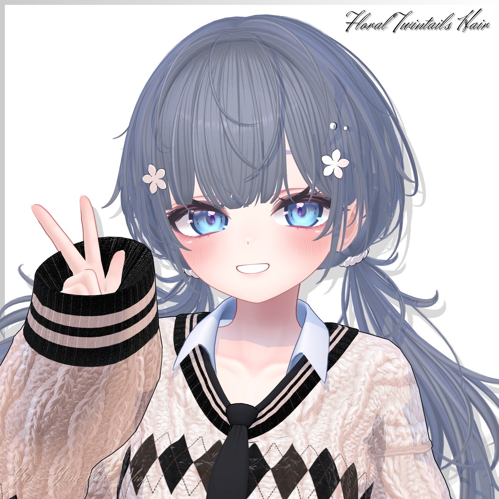 【Sale】 ★Floral Twintails Hair ★【PB】