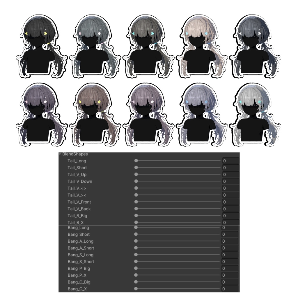 【Sele】 ★Floral Twintails Hair ★【PB】