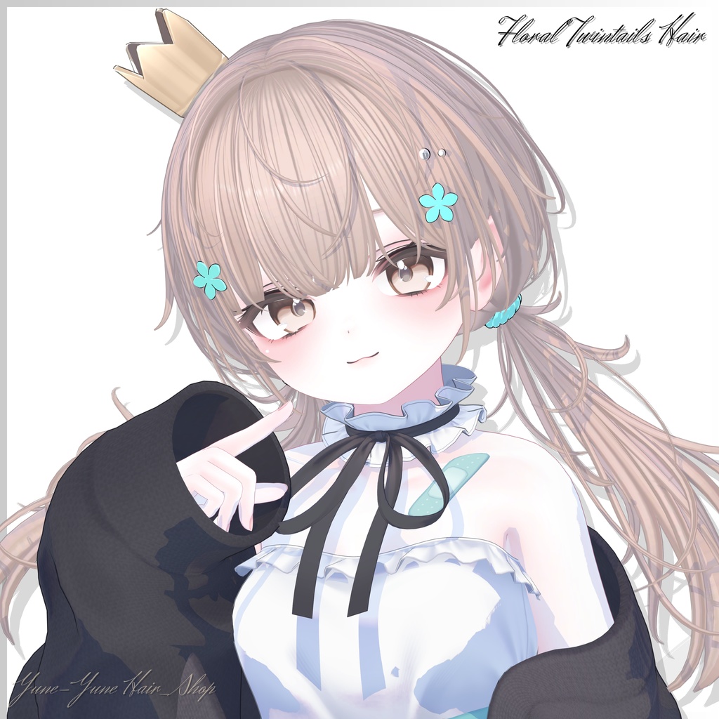 【Sale】 ★Floral Twintails Hair ★【PB】