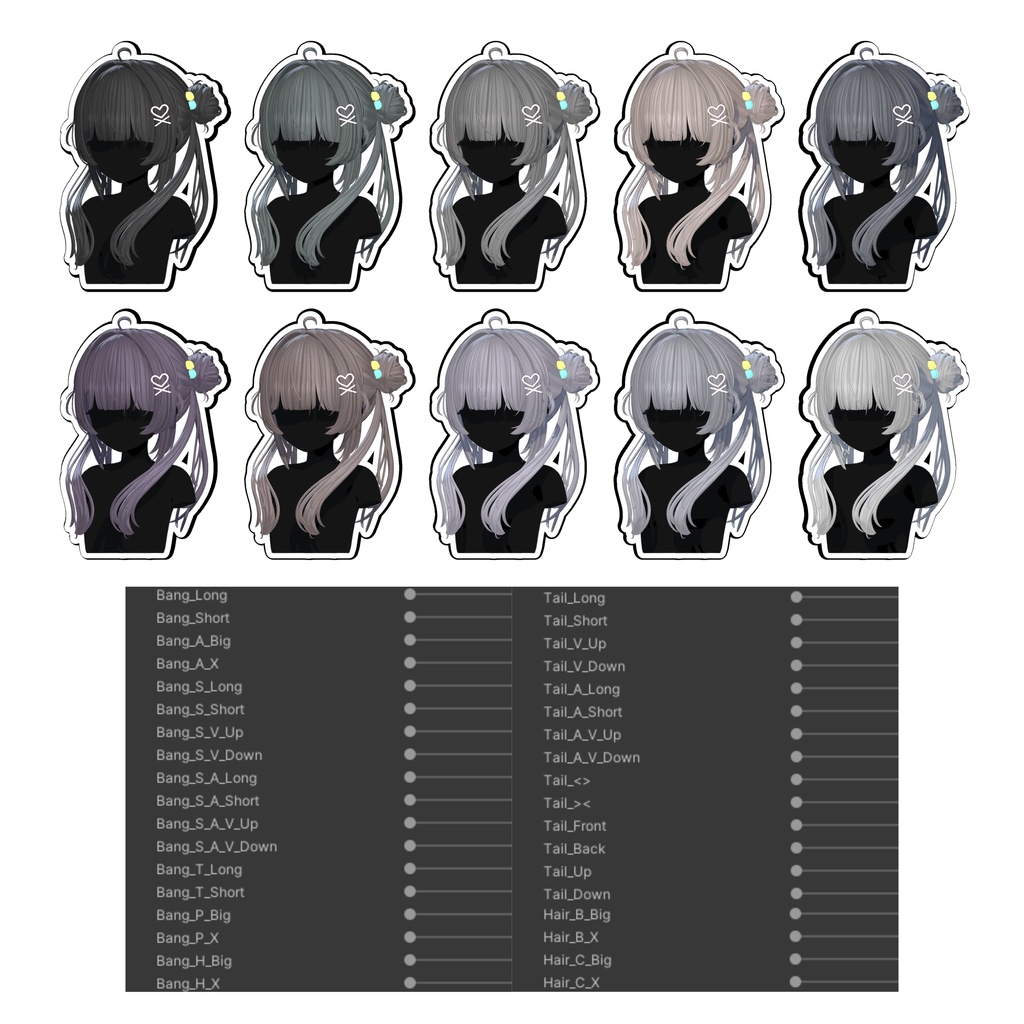 【Sele】 ★Double Bun Straight Hair ★【PB】