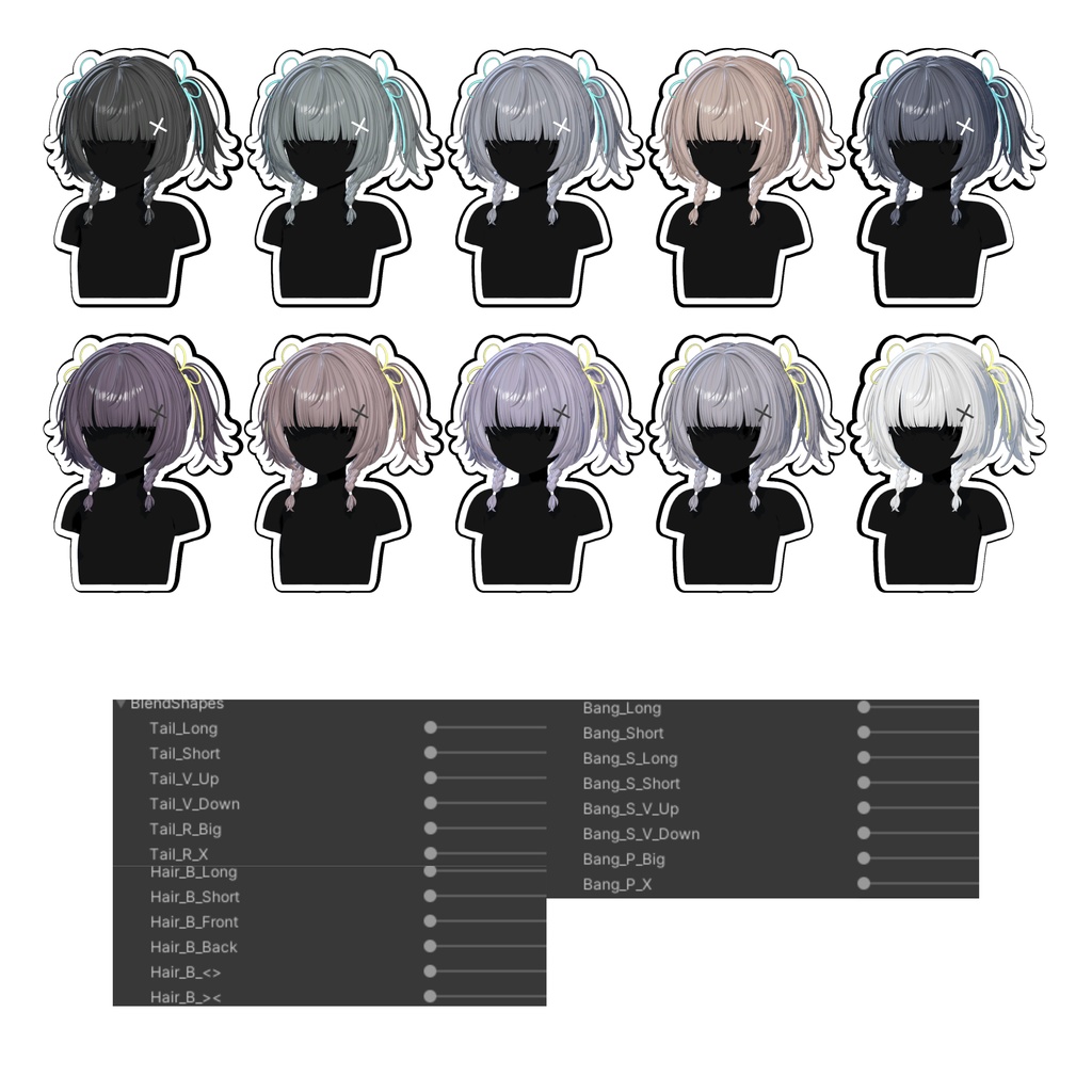 【Sele】 ★Twin Braid Bob Hair ★【PB】