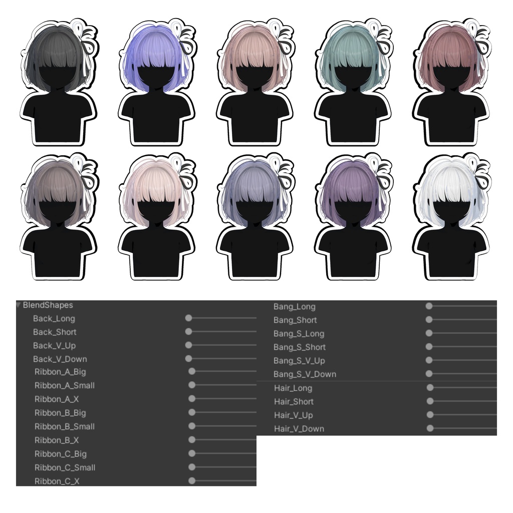 ★【Sale】 Ribbon Melt Bob Hair ★【PB】