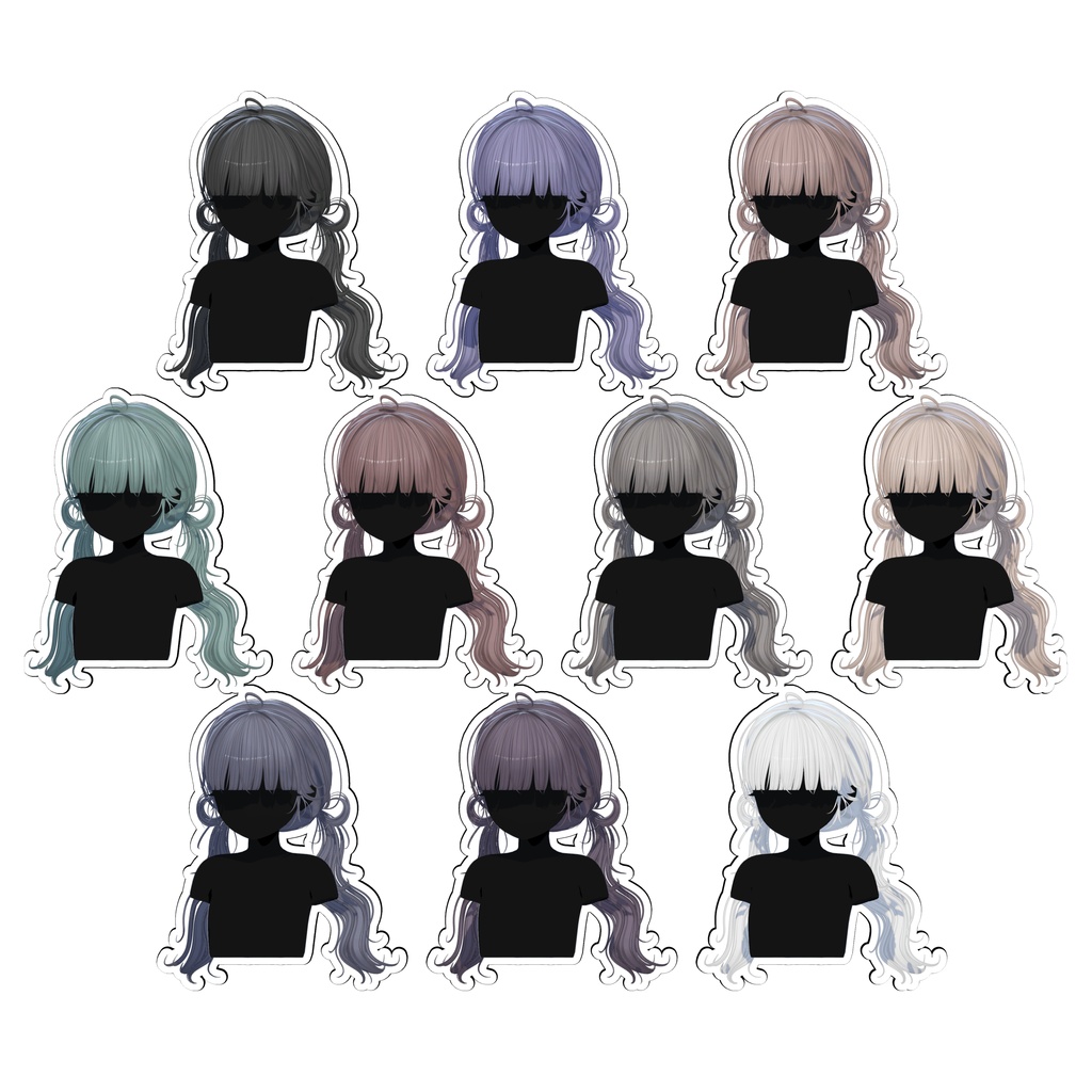 【Sale】★Glass Moon Twin Hair★【PB】