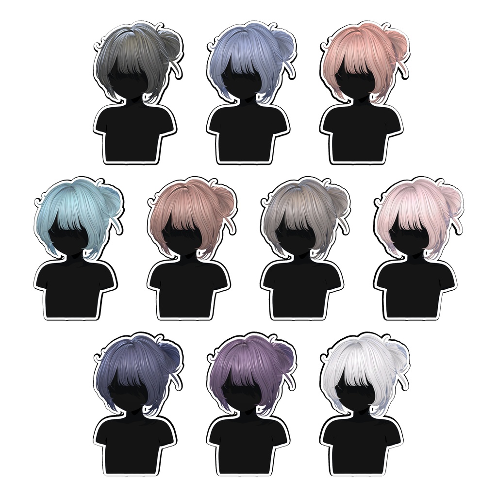 【Sale】★Soft Cascade Bun Hair★【PB】