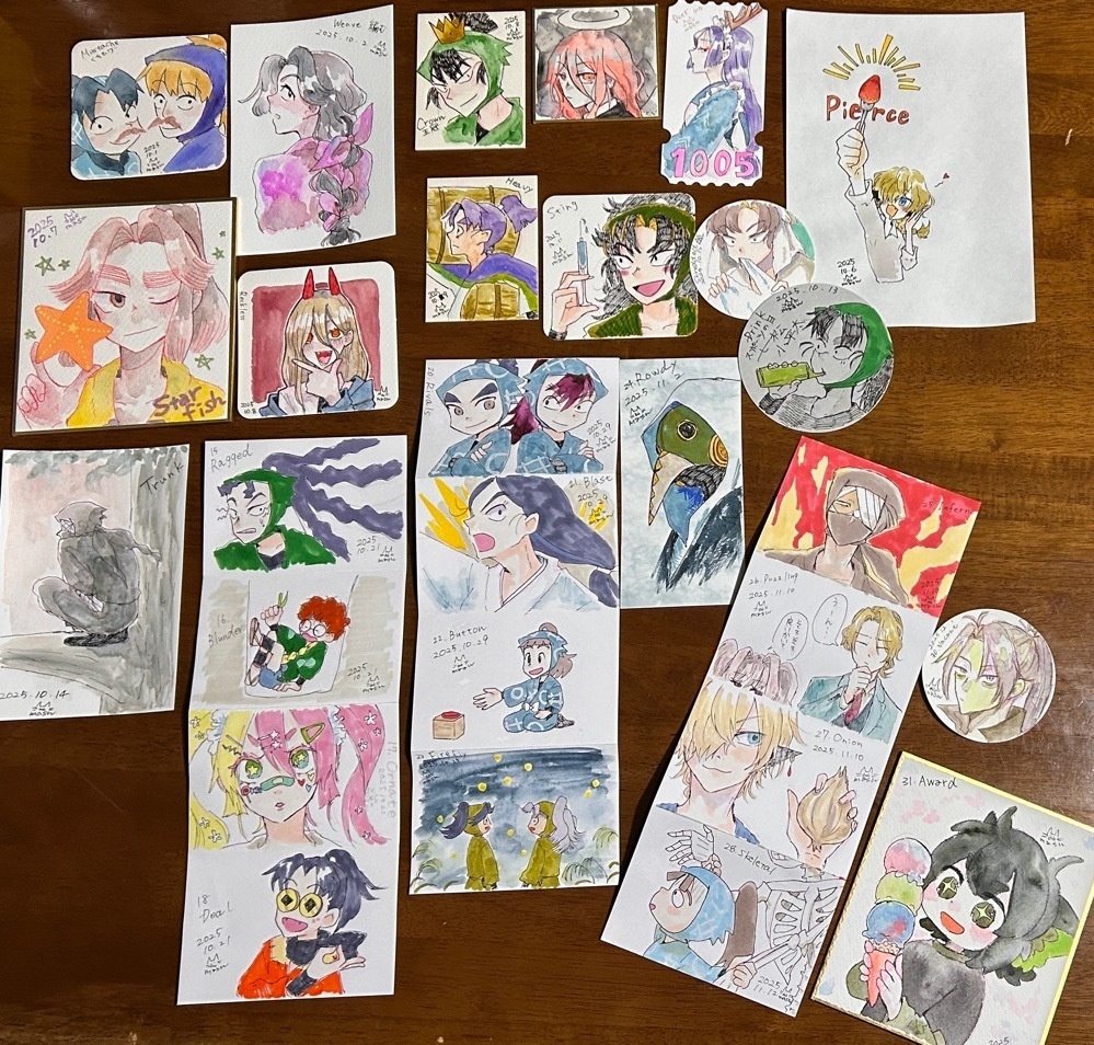 Inktober2025 原画+コピー本