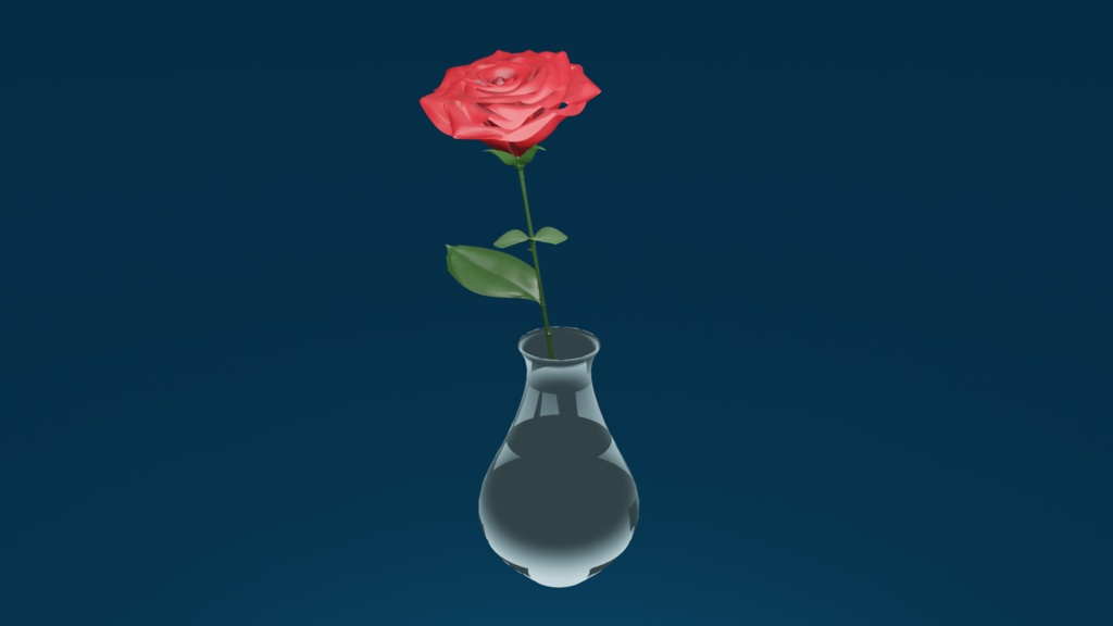 薔薇 3Dモデル