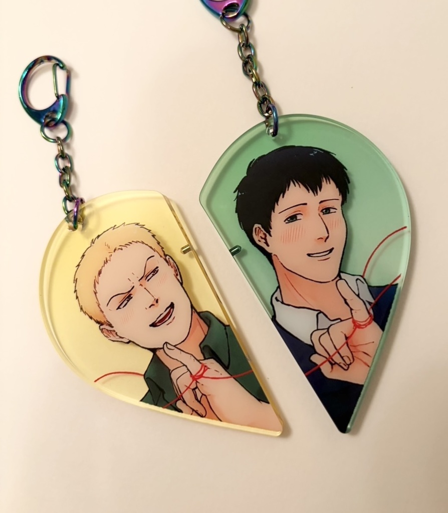 ライベルハート型ペアアクリルキーホルダー