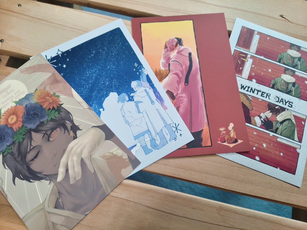 棘境ポストカード4枚セット「春夏秋冬」