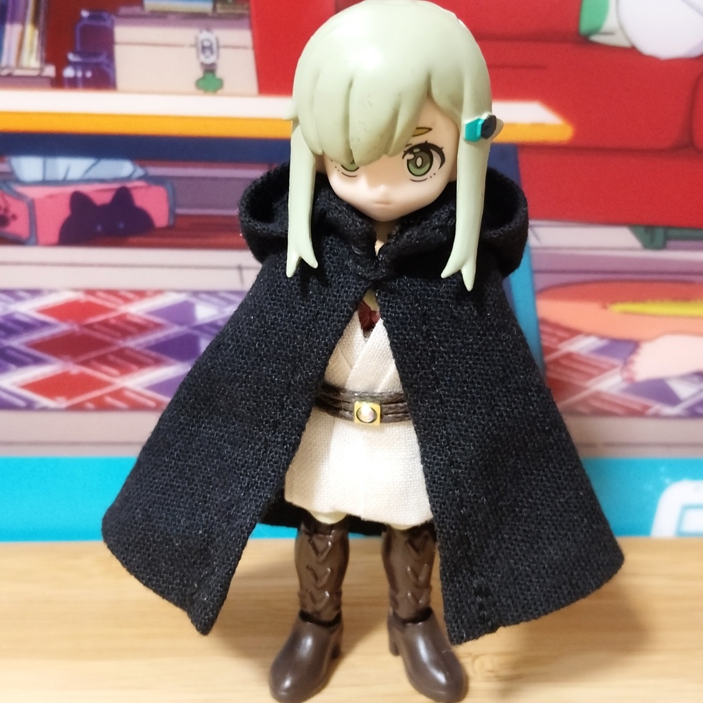 黒曜の預言者・フード付きマント（ブラック）