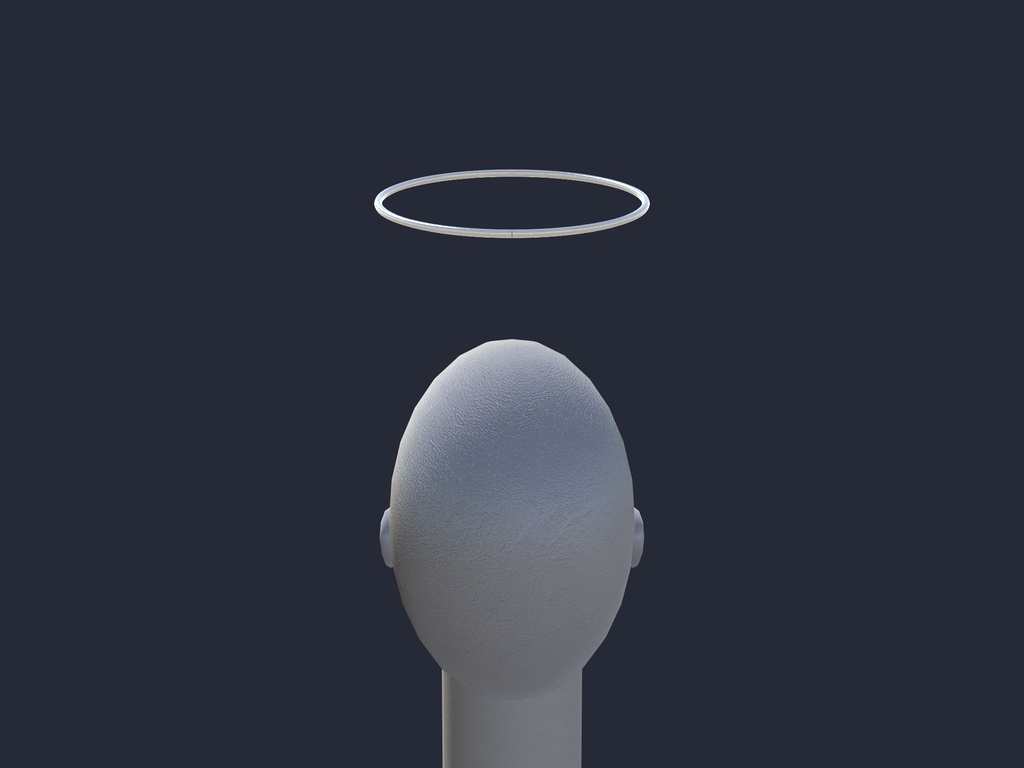Plain Halo 細い光輪|シンプルなヘイロー 1点【VRChat / Modular Avatar / lilToon】