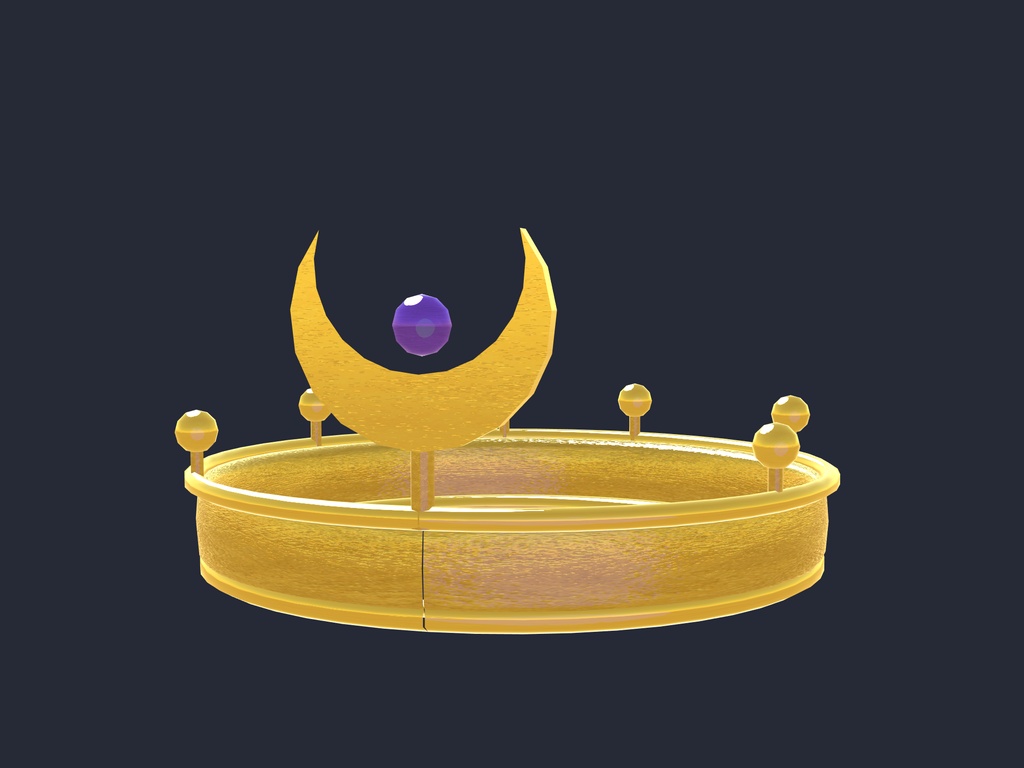 Night Crown 小さな王冠 3形2色|頭にのせる星・月・宝石の冠【VRChat / Modular Avatar / lilToon】