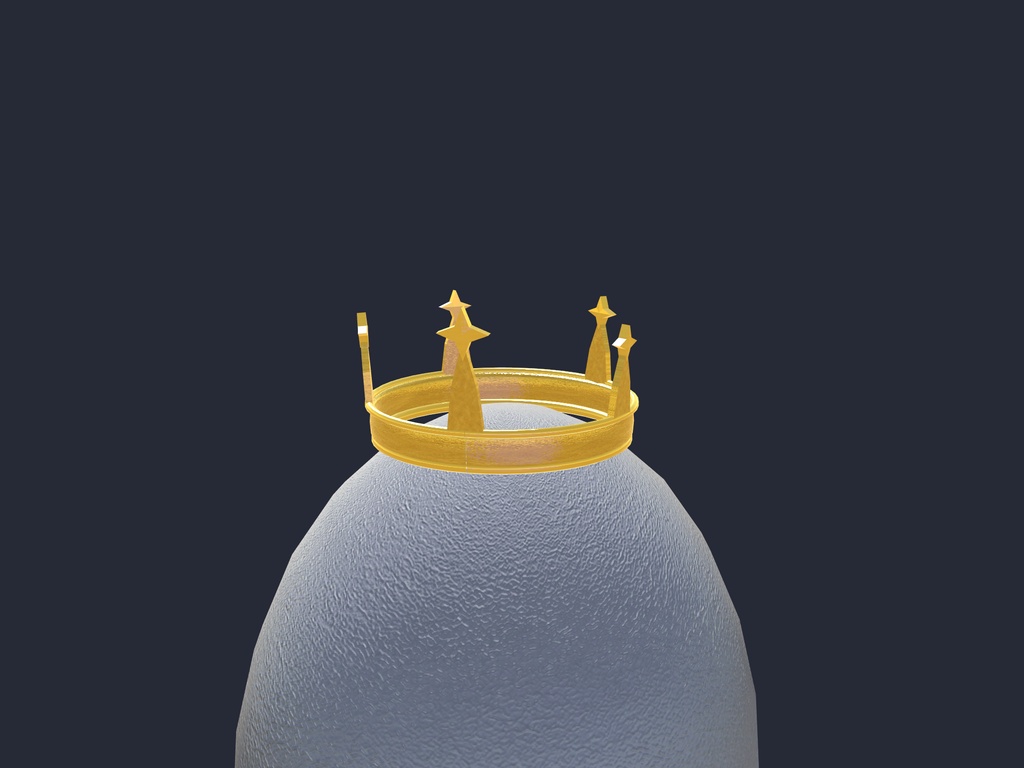 Night Crown 小さな王冠 3形2色｜頭にのせる星・月・宝石の冠【VRChat / Modular Avatar / lilToon】