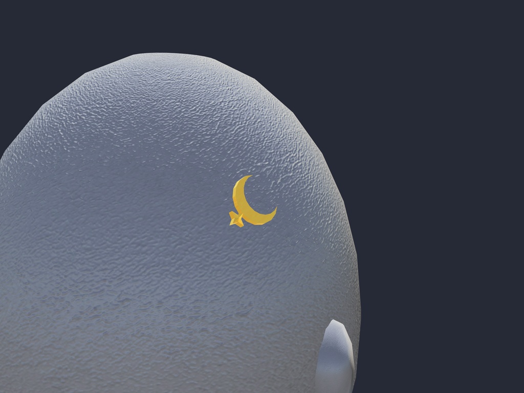 Night Pin 月と星の髪留め 3形2色|頭の横に付ける左右一対【VRChat / Modular Avatar / lilToon】