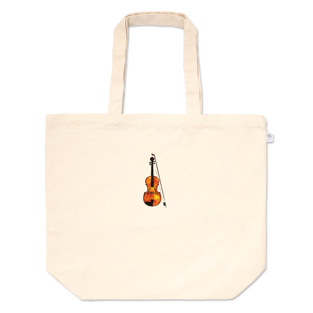 ヴァイオリン柄トートバッグ