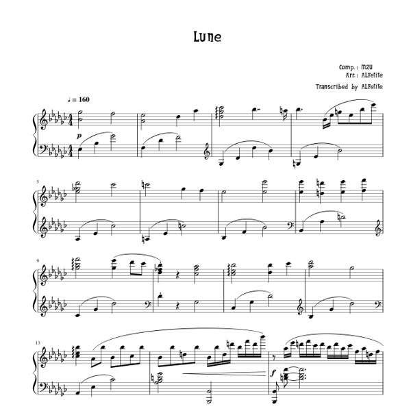 Lune(楽譜,midi)