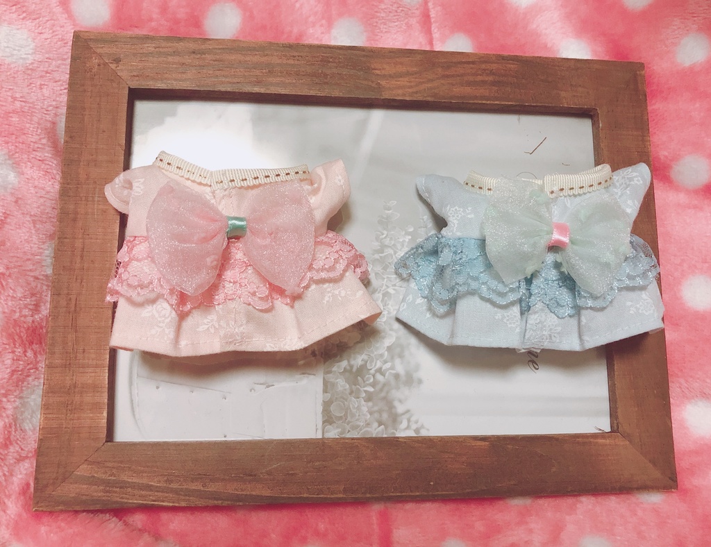 ぬいぐるみ用ふんわりレースワンピース