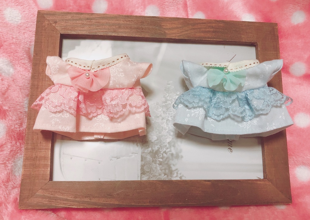ぬいぐるみ用ふんわりレースワンピース