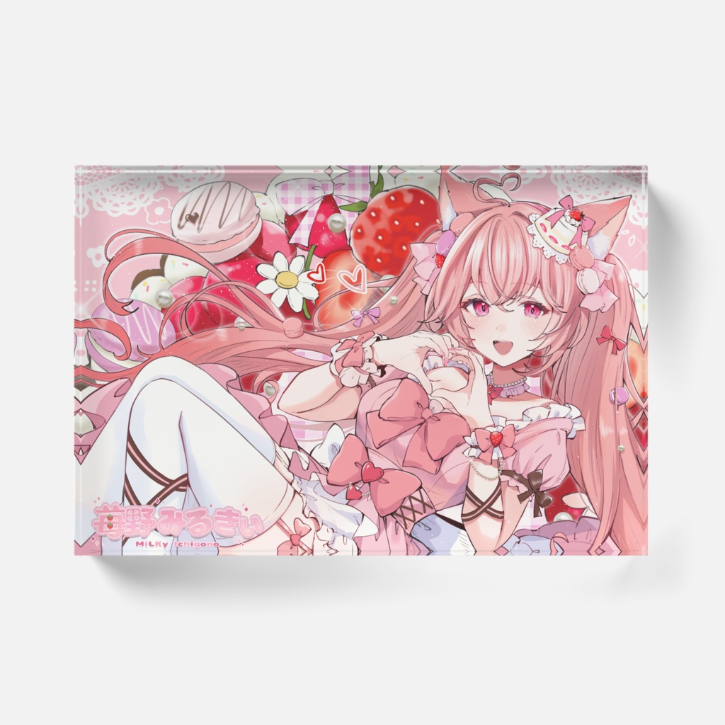 苺野みるきぃ🍓デビューコレクション🥛のアクリルブロック🎀