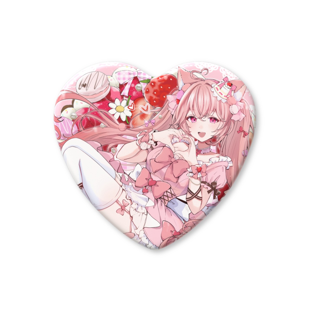 苺野みるきぃ🍓デビューコレクション🥛ハート型バッジ💖