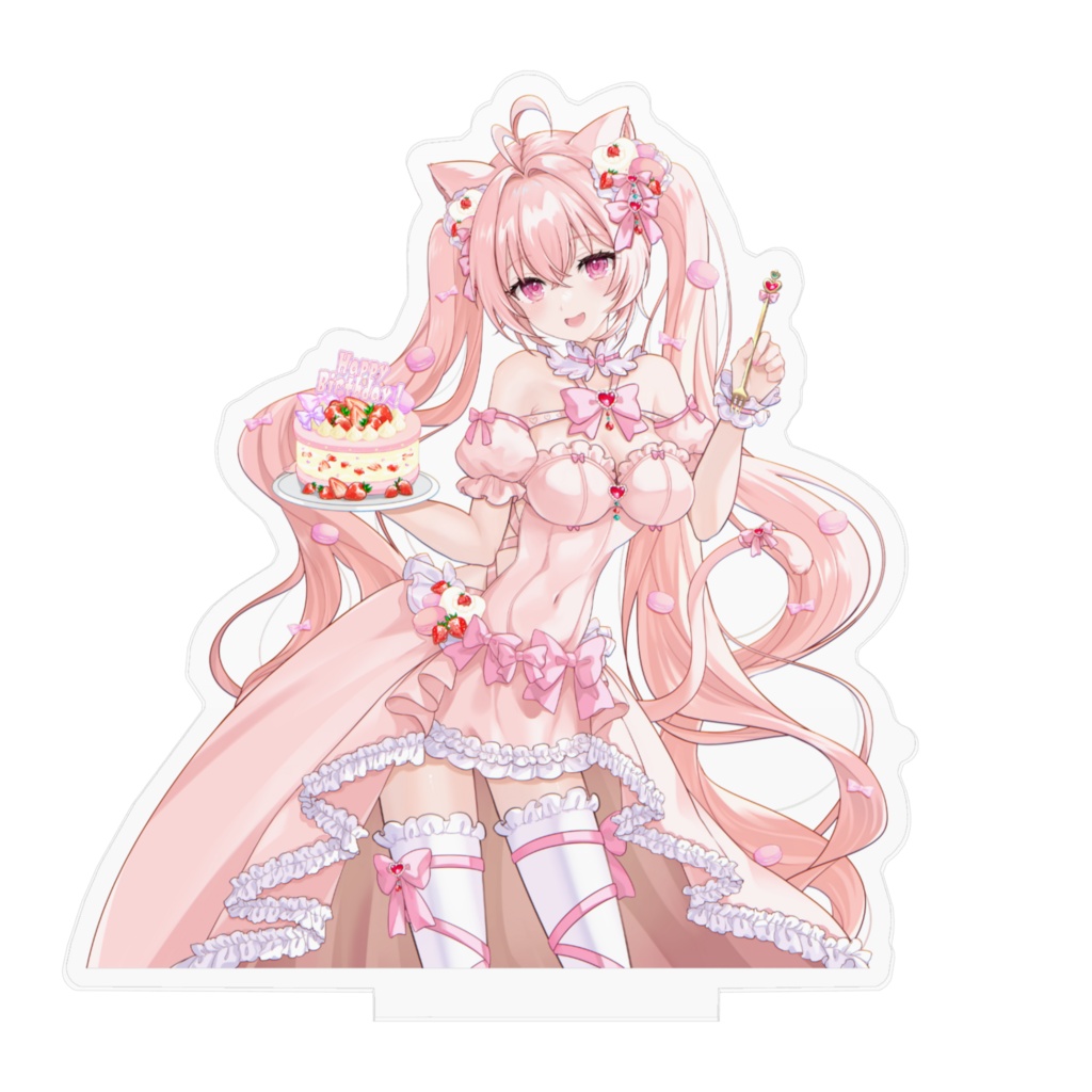 🍓苺野みるきぃ🥛生誕祭2026🍰 オリジナルグッズ アクリルフィギュア (絵: みづ先生)