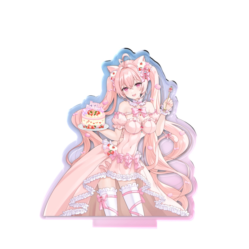 🍓苺野みるきぃ🥛生誕祭2026🍰 オリジナルグッズ オーロラアクスタ 70mm (絵: みづ先生)