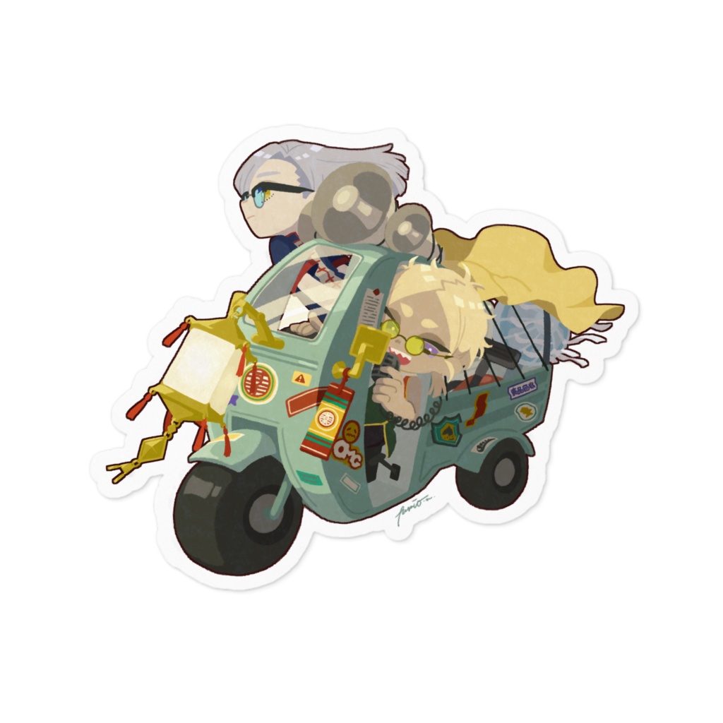 三輪ステッカー