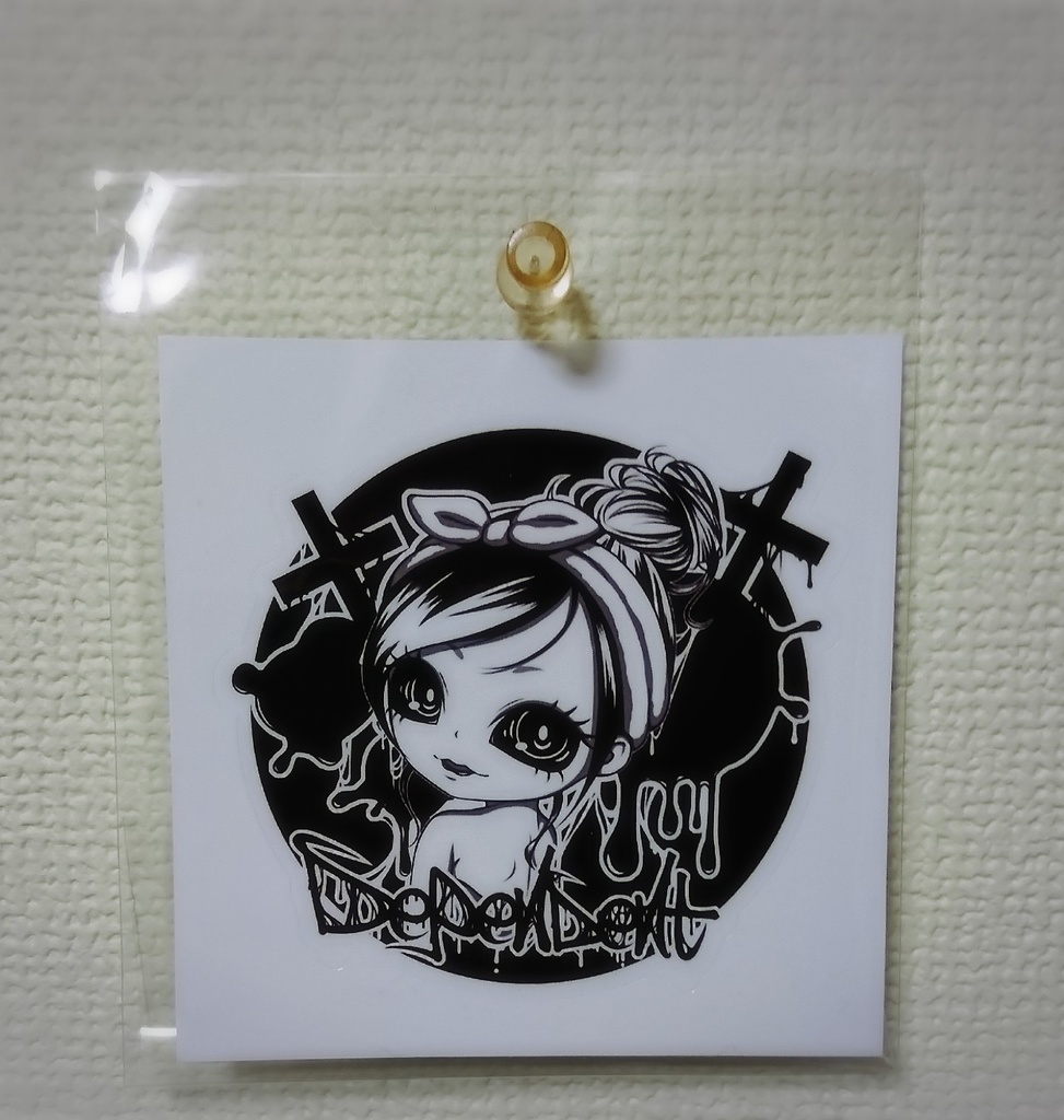 DEPENDENTロゴステッカー(BLOODカラー)