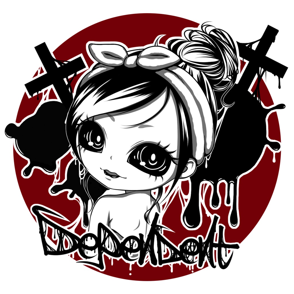 DEPENDENTロゴキーホルダー丸型