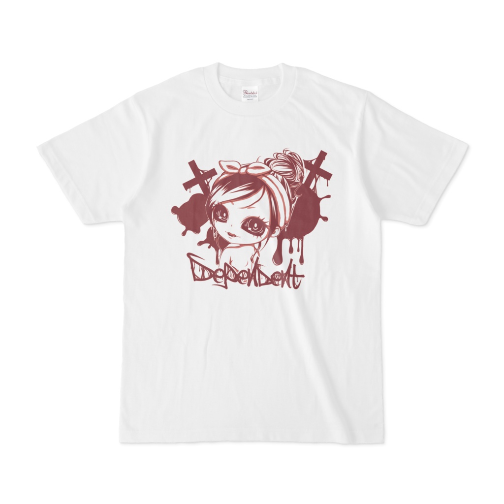 DEPENDENTロゴTシャツ(BLOODカラー)