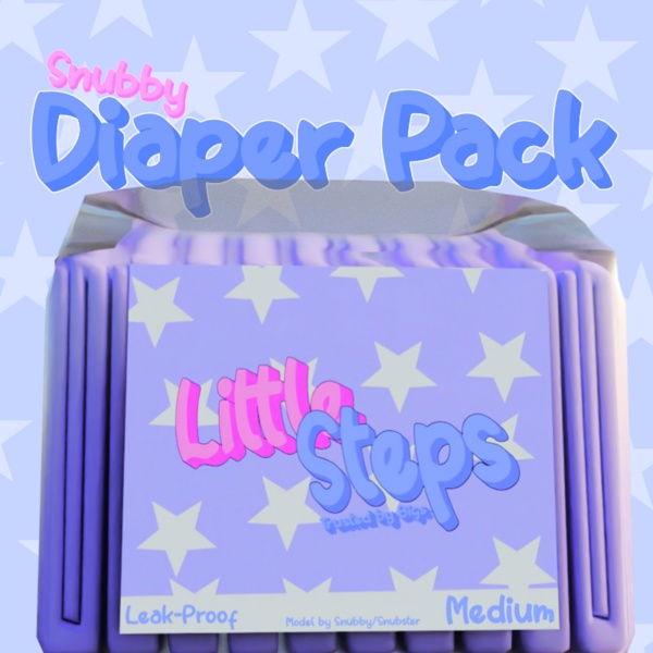 Snubby's Little Steps 10pc Diaper Pack (VRC/Resonite/Blender)