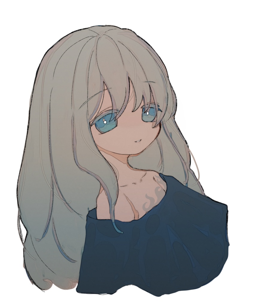 青い非生命体のアクリルキーホルダー